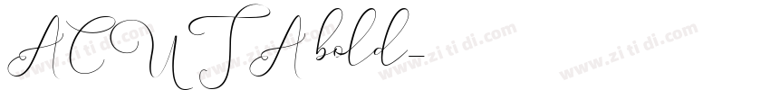 ACUTA bold字体转换